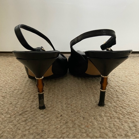 GUCCI leather sling back heels Size 9.5 - Picture 4 of 10